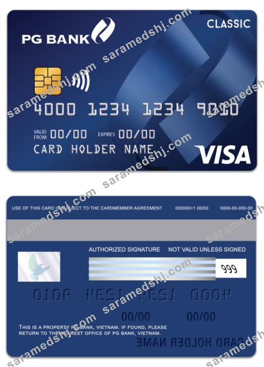 Vietnam PG Bank visa classic card